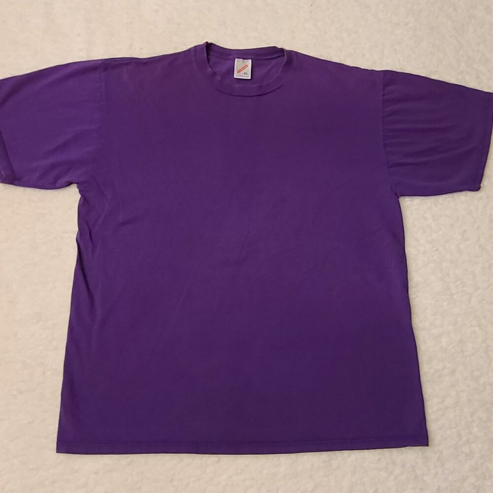 Jerzees Tshirt Vintage 90's 2000's Y2K Short Sleeve Purple Retro Casual Classic